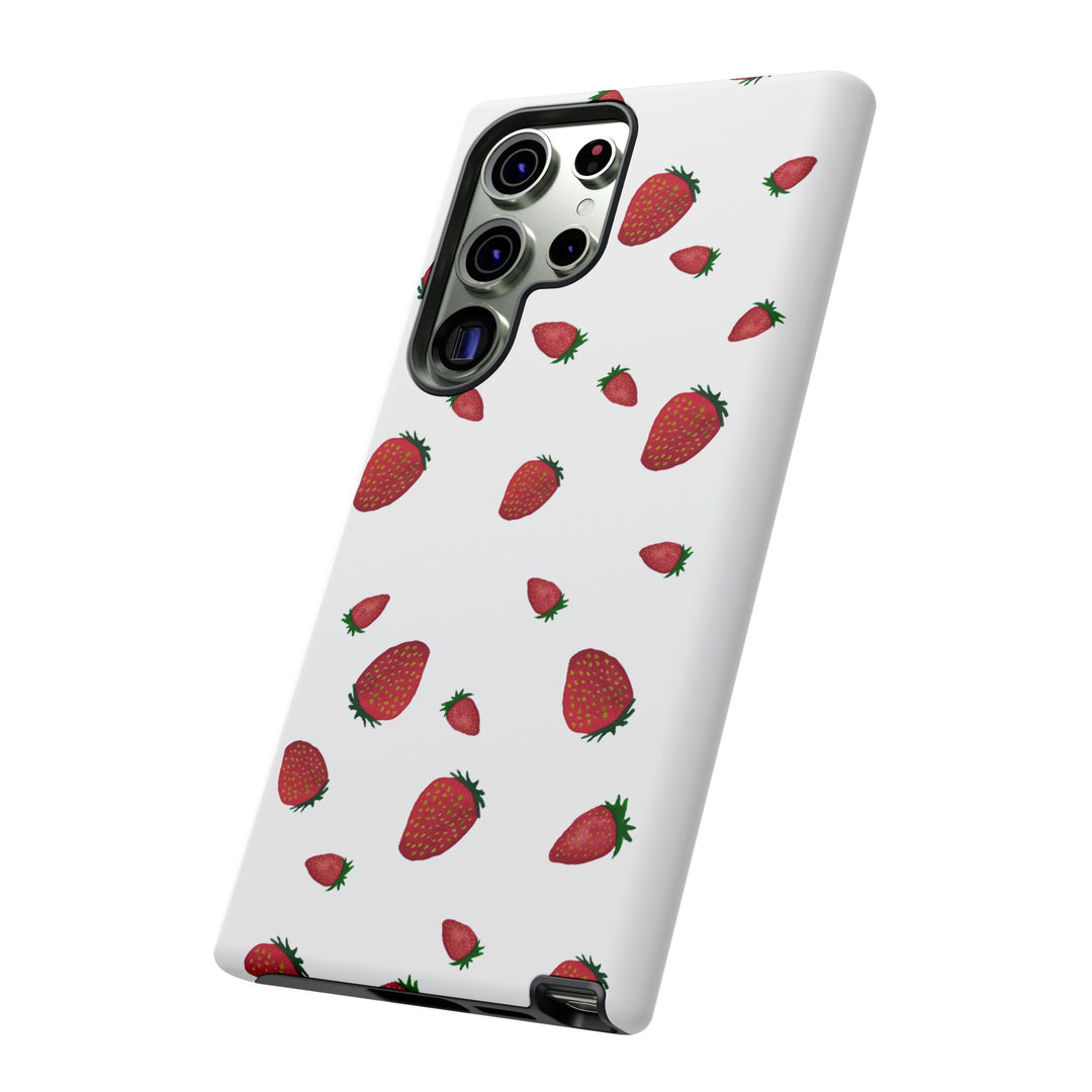 Strawberry Phone Case - Tough Cases, Cute Phone Cover, Berry Aesthetic, Gifts for Fruit Lovers, Summer Accessories - bzbuzzbee