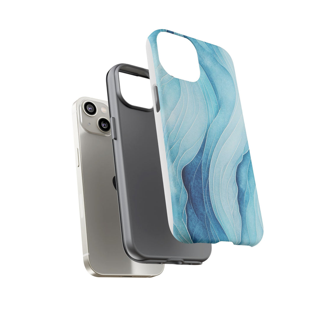 Abstract Waves Phone Case, Artistic Phone Cover, Ocean Vibe Case, Gift for Tech Lovers, Unique Mobile Accessories - bzbuzzbee