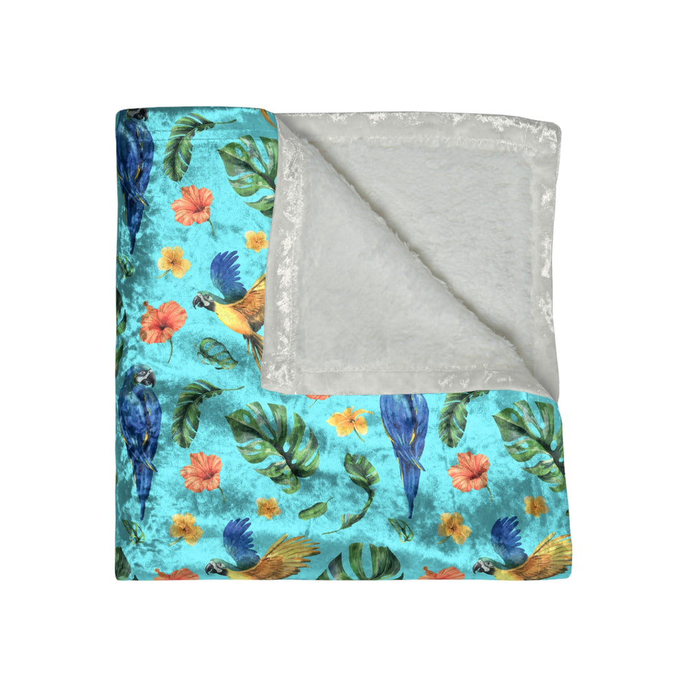 Aqua Birds Royal Velvet Blanket - bzbuzzbee