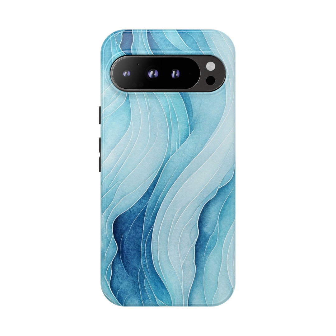 Abstract Waves Phone Case, Artistic Phone Cover, Ocean Vibe Case, Gift for Tech Lovers, Unique Mobile Accessories - bzbuzzbee