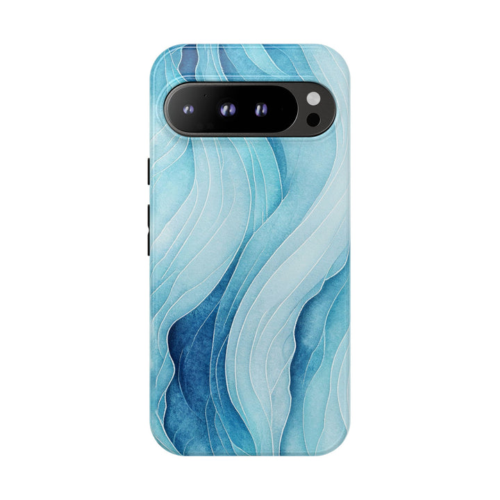 Abstract Waves Phone Case, Artistic Phone Cover, Ocean Vibe Case, Gift for Tech Lovers, Unique Mobile Accessories - bzbuzzbee