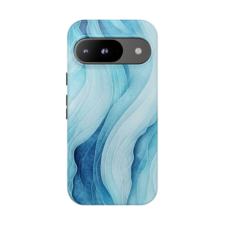 Abstract Waves Phone Case, Artistic Phone Cover, Ocean Vibe Case, Gift for Tech Lovers, Unique Mobile Accessories - bzbuzzbee