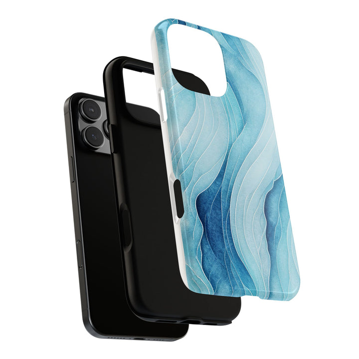 Abstract Waves Phone Case, Artistic Phone Cover, Ocean Vibe Case, Gift for Tech Lovers, Unique Mobile Accessories - bzbuzzbee