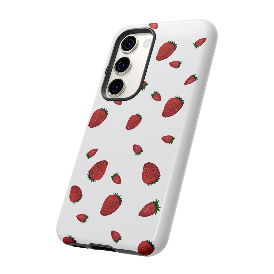 Strawberry Phone Case - Tough Cases, Cute Phone Cover, Berry Aesthetic, Gifts for Fruit Lovers, Summer Accessories - bzbuzzbee