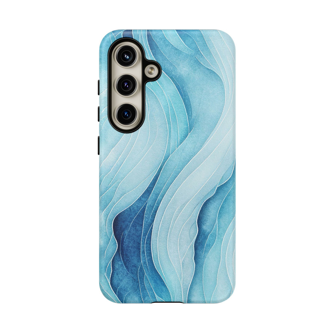 Abstract Waves Phone Case, Artistic Phone Cover, Ocean Vibe Case, Gift for Tech Lovers, Unique Mobile Accessories - bzbuzzbee