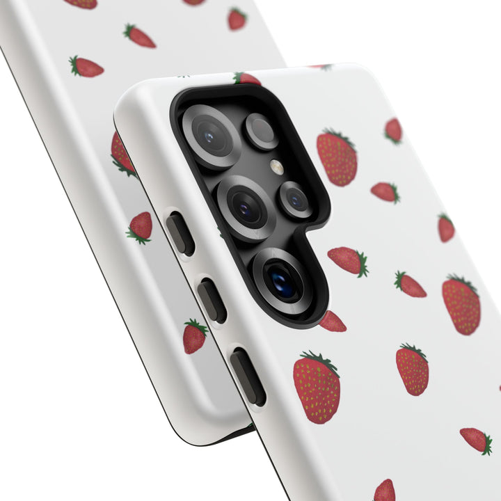 Strawberry Phone Case - Tough Cases, Cute Phone Cover, Berry Aesthetic, Gifts for Fruit Lovers, Summer Accessories - bzbuzzbee