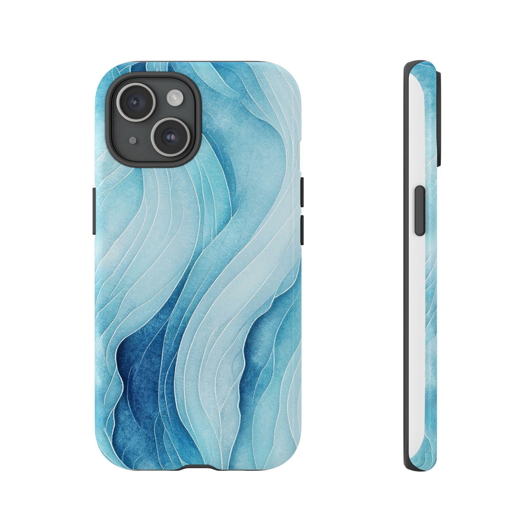 Abstract Waves Phone Case, Artistic Phone Cover, Ocean Vibe Case, Gift for Tech Lovers, Unique Mobile Accessories - bzbuzzbee