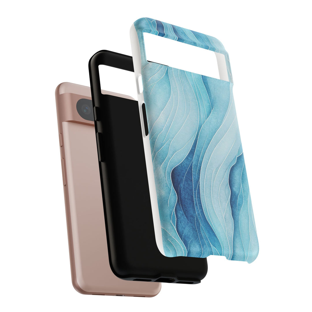 Abstract Waves Phone Case, Artistic Phone Cover, Ocean Vibe Case, Gift for Tech Lovers, Unique Mobile Accessories - bzbuzzbee
