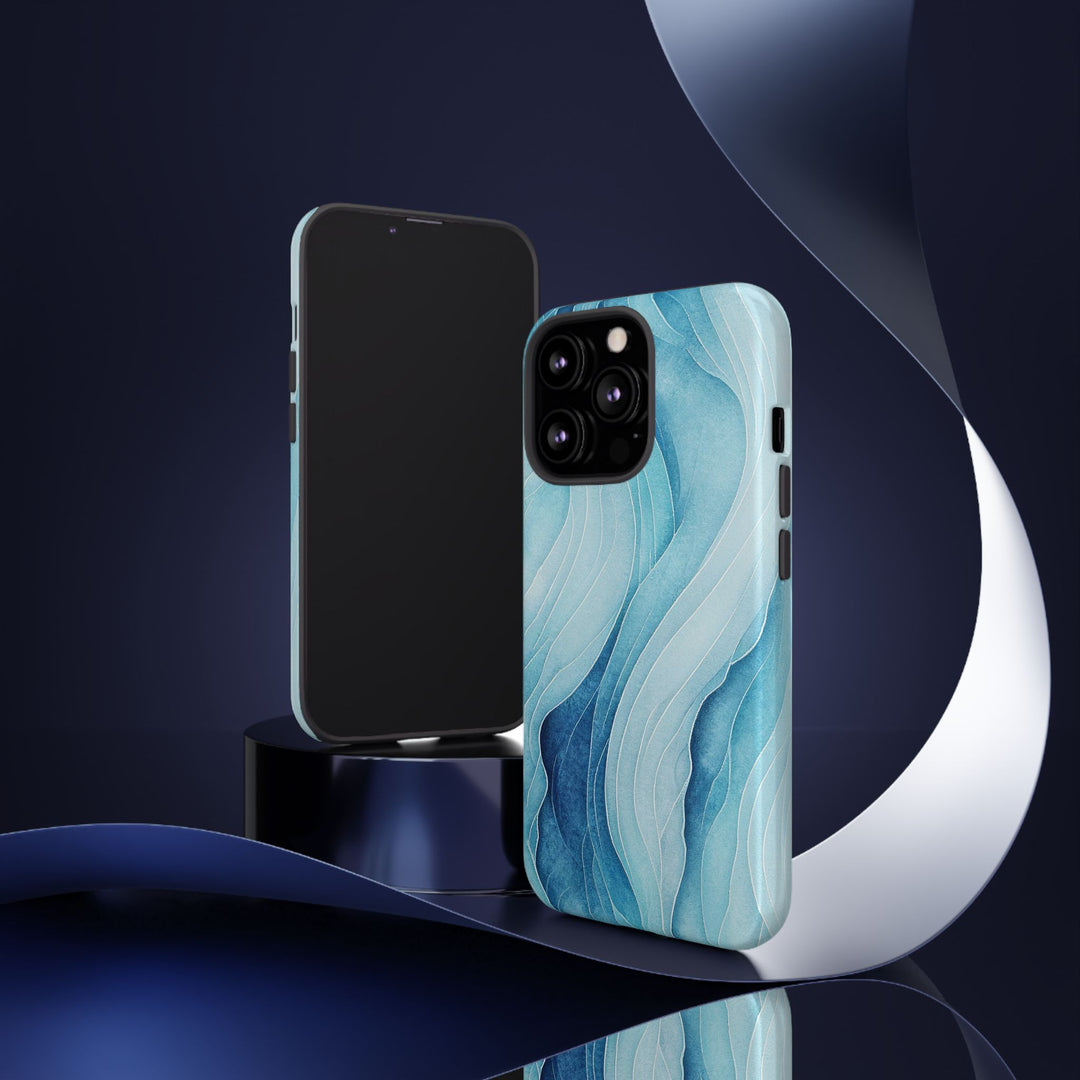 Abstract Waves Phone Case, Artistic Phone Cover, Ocean Vibe Case, Gift for Tech Lovers, Unique Mobile Accessories - bzbuzzbee