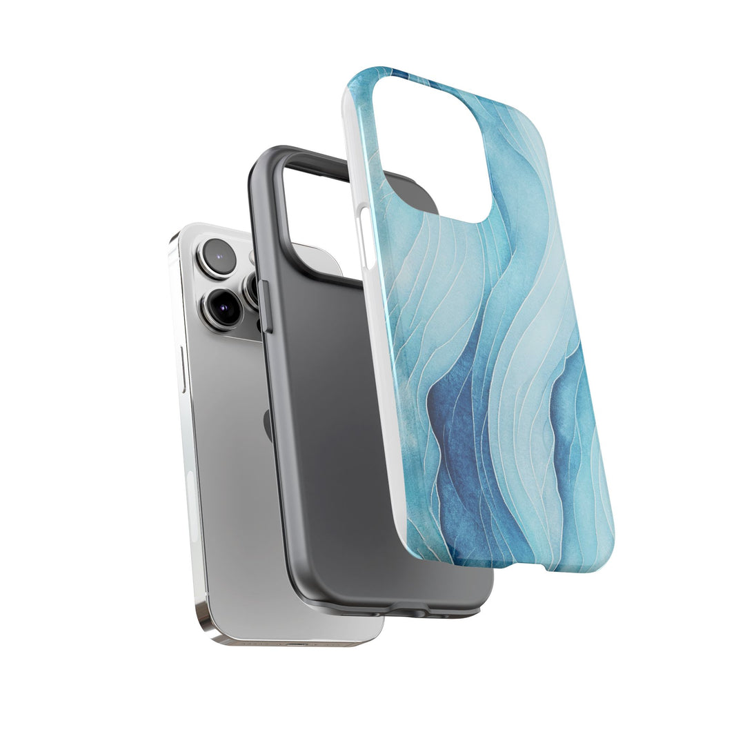 Abstract Waves Phone Case, Artistic Phone Cover, Ocean Vibe Case, Gift for Tech Lovers, Unique Mobile Accessories - bzbuzzbee