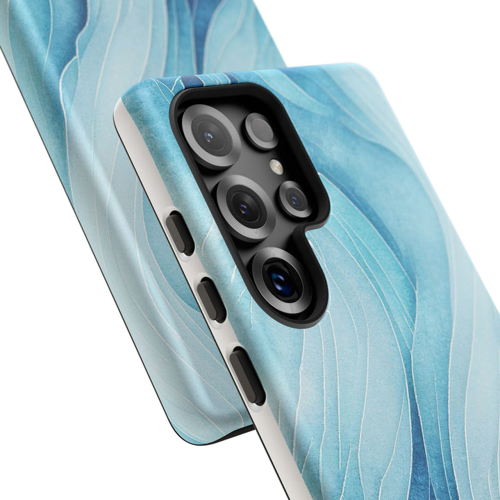 Abstract Waves Phone Case, Artistic Phone Cover, Ocean Vibe Case, Gift for Tech Lovers, Unique Mobile Accessories - bzbuzzbee