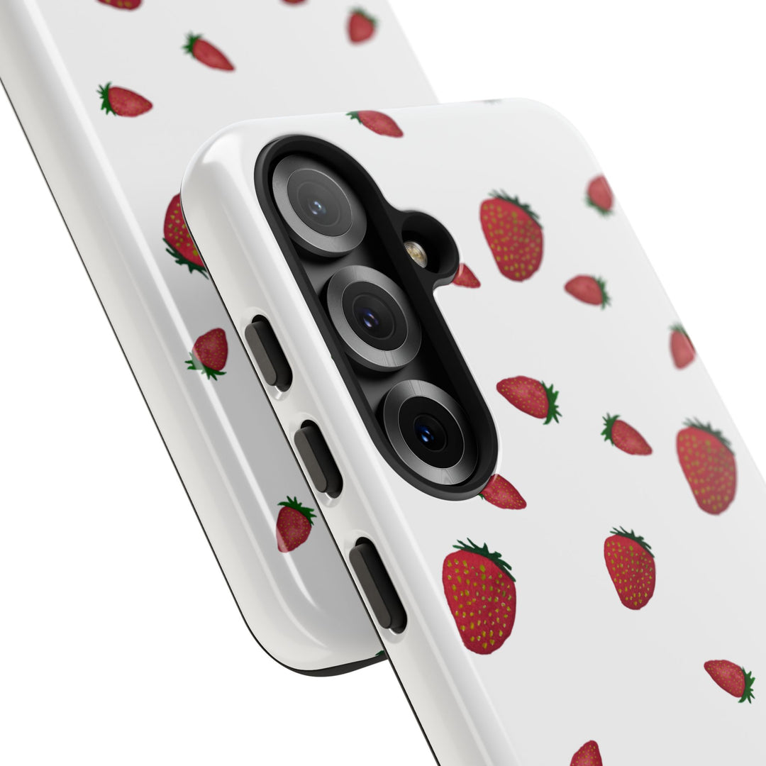 Strawberry Phone Case - Tough Cases, Cute Phone Cover, Berry Aesthetic, Gifts for Fruit Lovers, Summer Accessories - bzbuzzbee