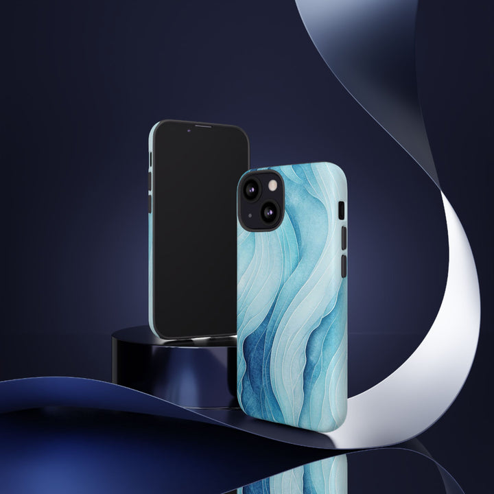 Abstract Waves Phone Case, Artistic Phone Cover, Ocean Vibe Case, Gift for Tech Lovers, Unique Mobile Accessories - bzbuzzbee