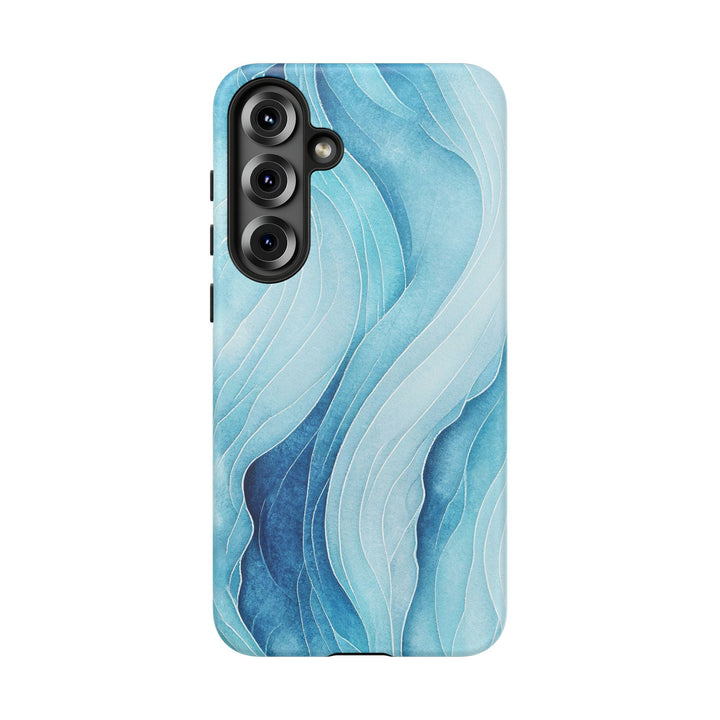 Abstract Waves Phone Case, Artistic Phone Cover, Ocean Vibe Case, Gift for Tech Lovers, Unique Mobile Accessories - bzbuzzbee