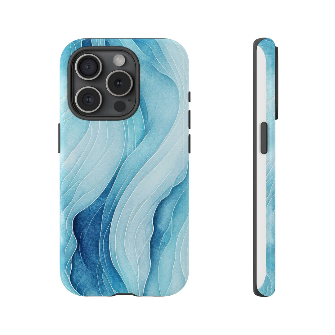 Abstract Waves Phone Case, Artistic Phone Cover, Ocean Vibe Case, Gift for Tech Lovers, Unique Mobile Accessories - bzbuzzbee