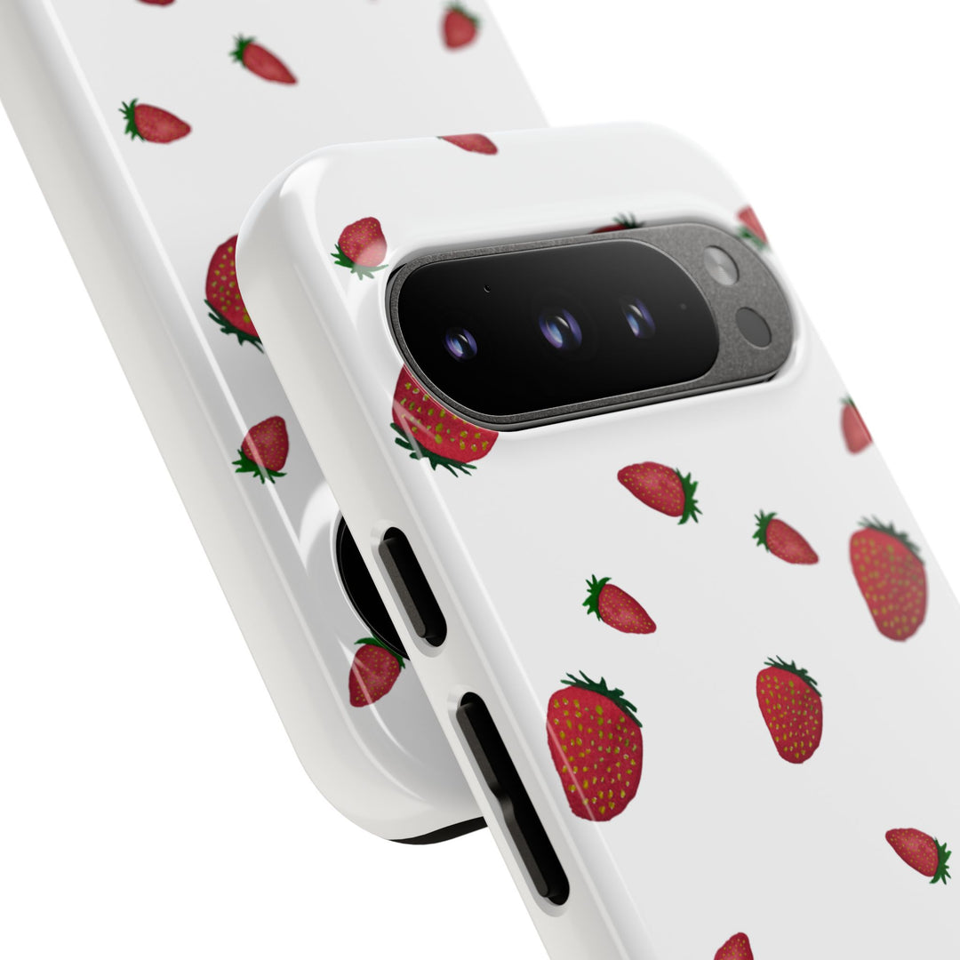 Strawberry Phone Case - Tough Cases, Cute Phone Cover, Berry Aesthetic, Gifts for Fruit Lovers, Summer Accessories - bzbuzzbee