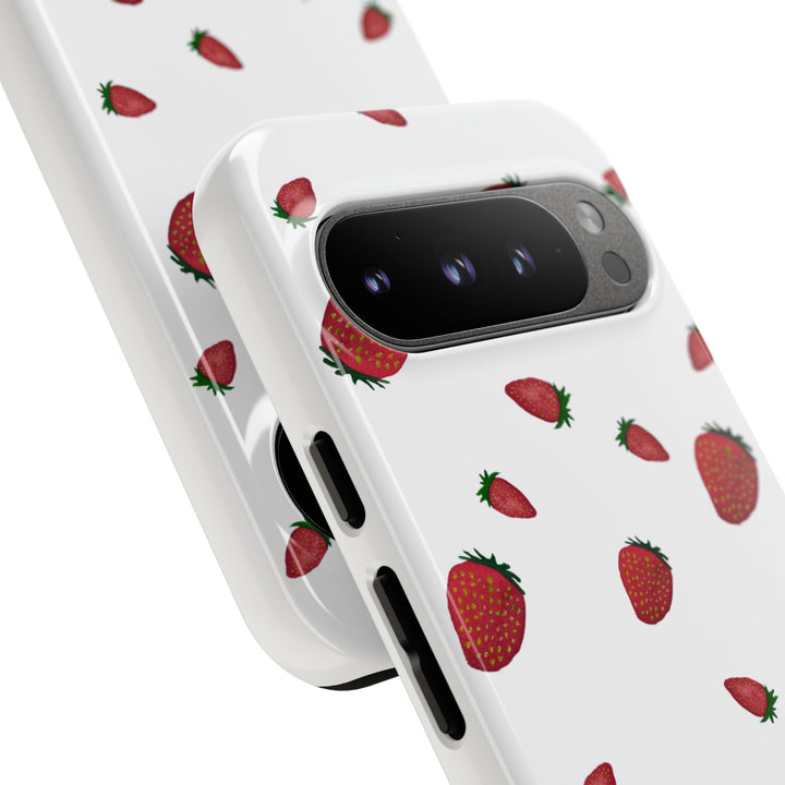 Strawberry Phone Case - Tough Cases, Cute Phone Cover, Berry Aesthetic, Gifts for Fruit Lovers, Summer Accessories - bzbuzzbee