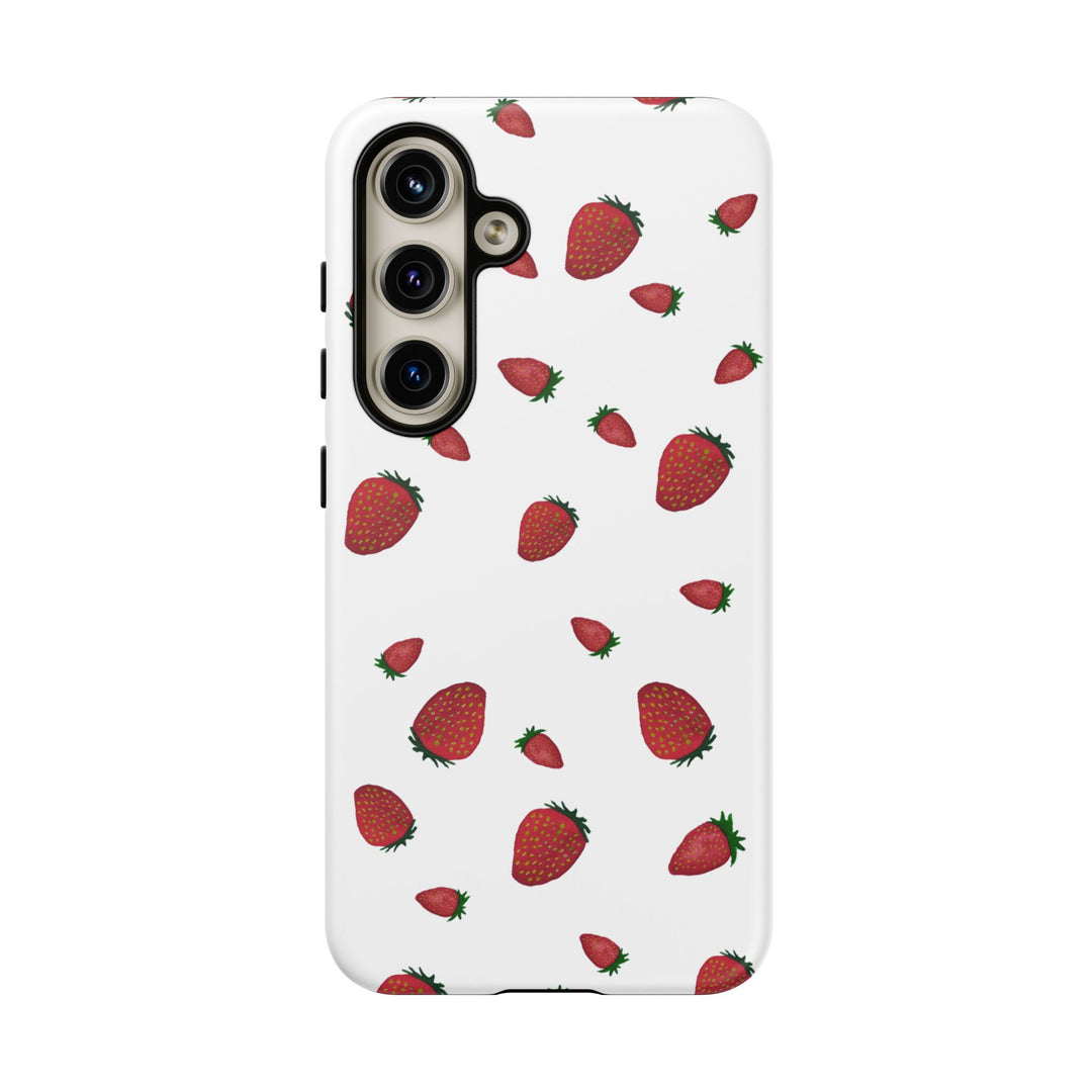 Strawberry Phone Case - Tough Cases, Cute Phone Cover, Berry Aesthetic, Gifts for Fruit Lovers, Summer Accessories - bzbuzzbee