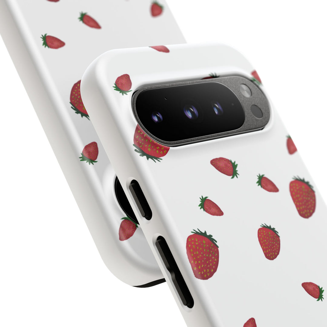 Strawberry Phone Case - Tough Cases, Cute Phone Cover, Berry Aesthetic, Gifts for Fruit Lovers, Summer Accessories - bzbuzzbee