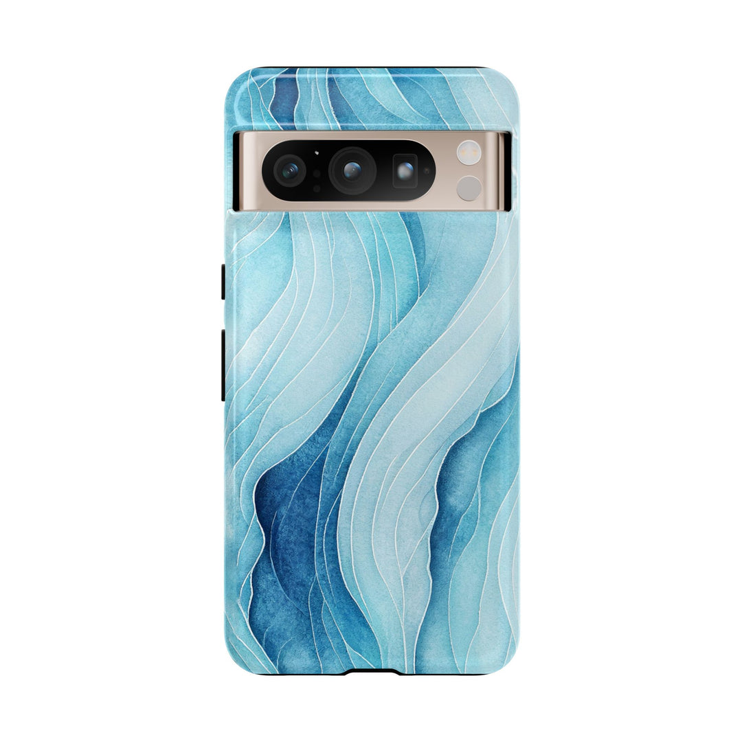 Abstract Waves Phone Case, Artistic Phone Cover, Ocean Vibe Case, Gift for Tech Lovers, Unique Mobile Accessories - bzbuzzbee