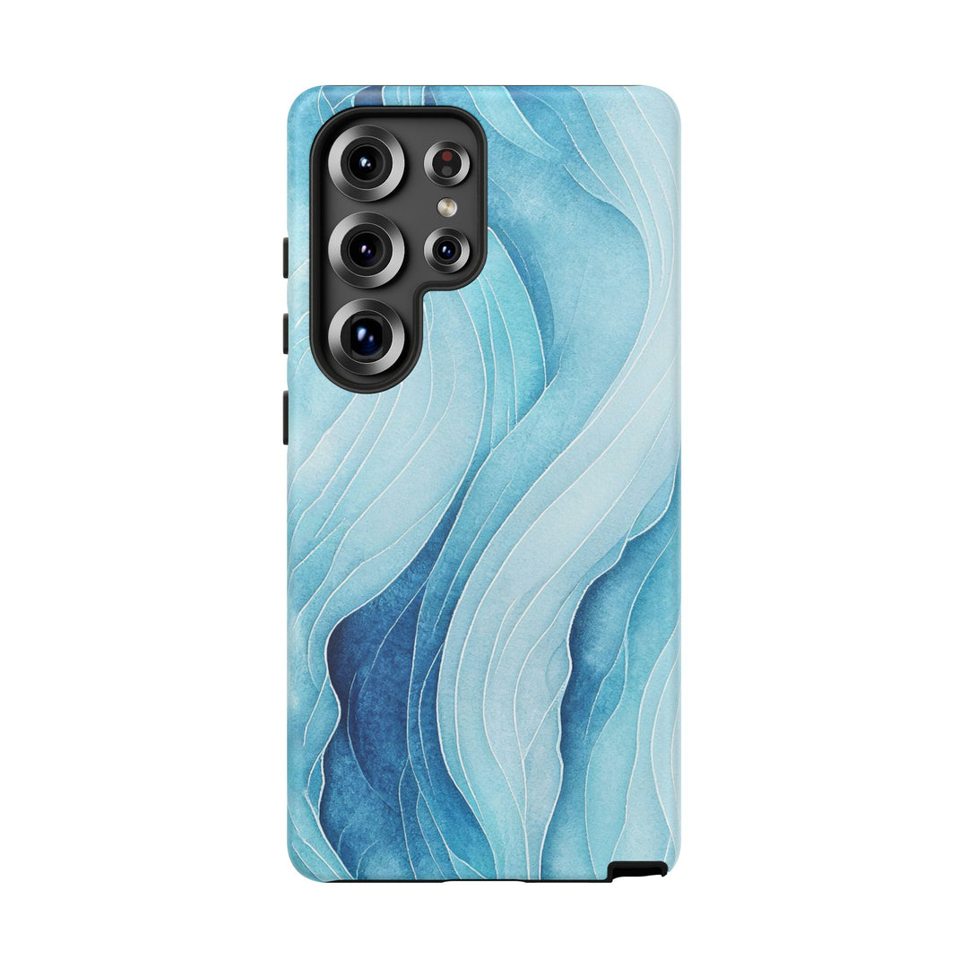 Abstract Waves Phone Case, Artistic Phone Cover, Ocean Vibe Case, Gift for Tech Lovers, Unique Mobile Accessories - bzbuzzbee
