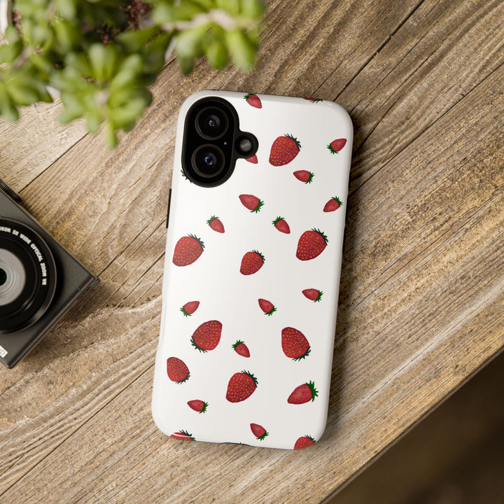 Strawberry Phone Case - Tough Cases, Cute Phone Cover, Berry Aesthetic, Gifts for Fruit Lovers, Summer Accessories - bzbuzzbee