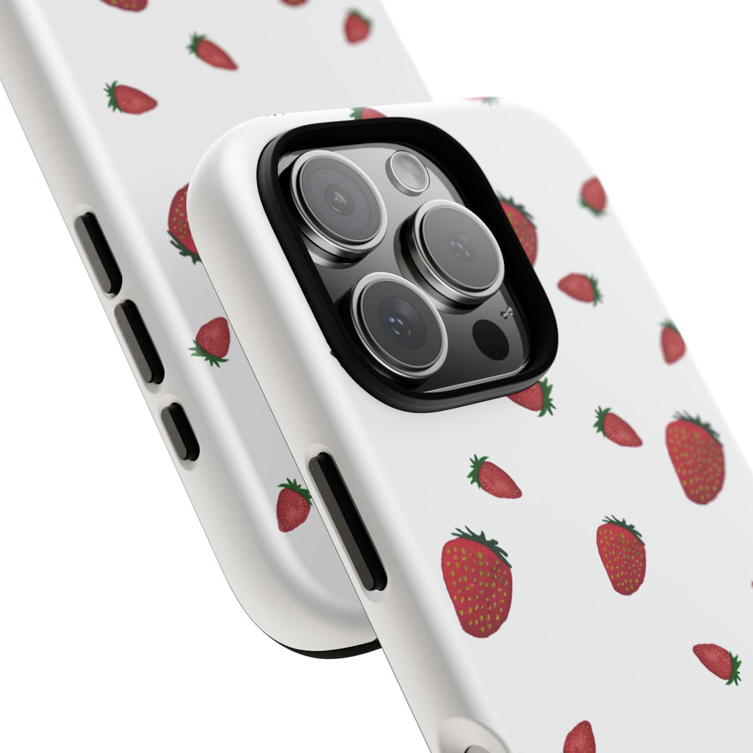 Strawberry Phone Case - Tough Cases, Cute Phone Cover, Berry Aesthetic, Gifts for Fruit Lovers, Summer Accessories - bzbuzzbee