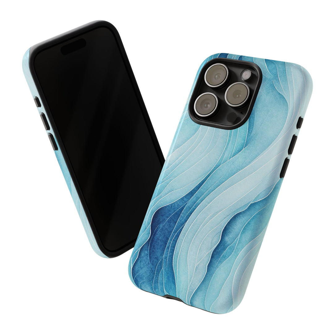 Abstract Waves Phone Case, Artistic Phone Cover, Ocean Vibe Case, Gift for Tech Lovers, Unique Mobile Accessories - bzbuzzbee