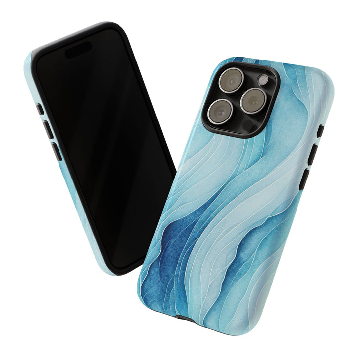 Abstract Waves Phone Case, Artistic Phone Cover, Ocean Vibe Case, Gift for Tech Lovers, Unique Mobile Accessories - bzbuzzbee