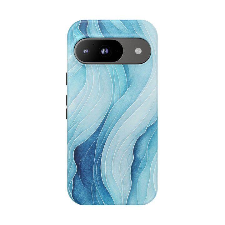 Abstract Waves Phone Case, Artistic Phone Cover, Ocean Vibe Case, Gift for Tech Lovers, Unique Mobile Accessories - bzbuzzbee