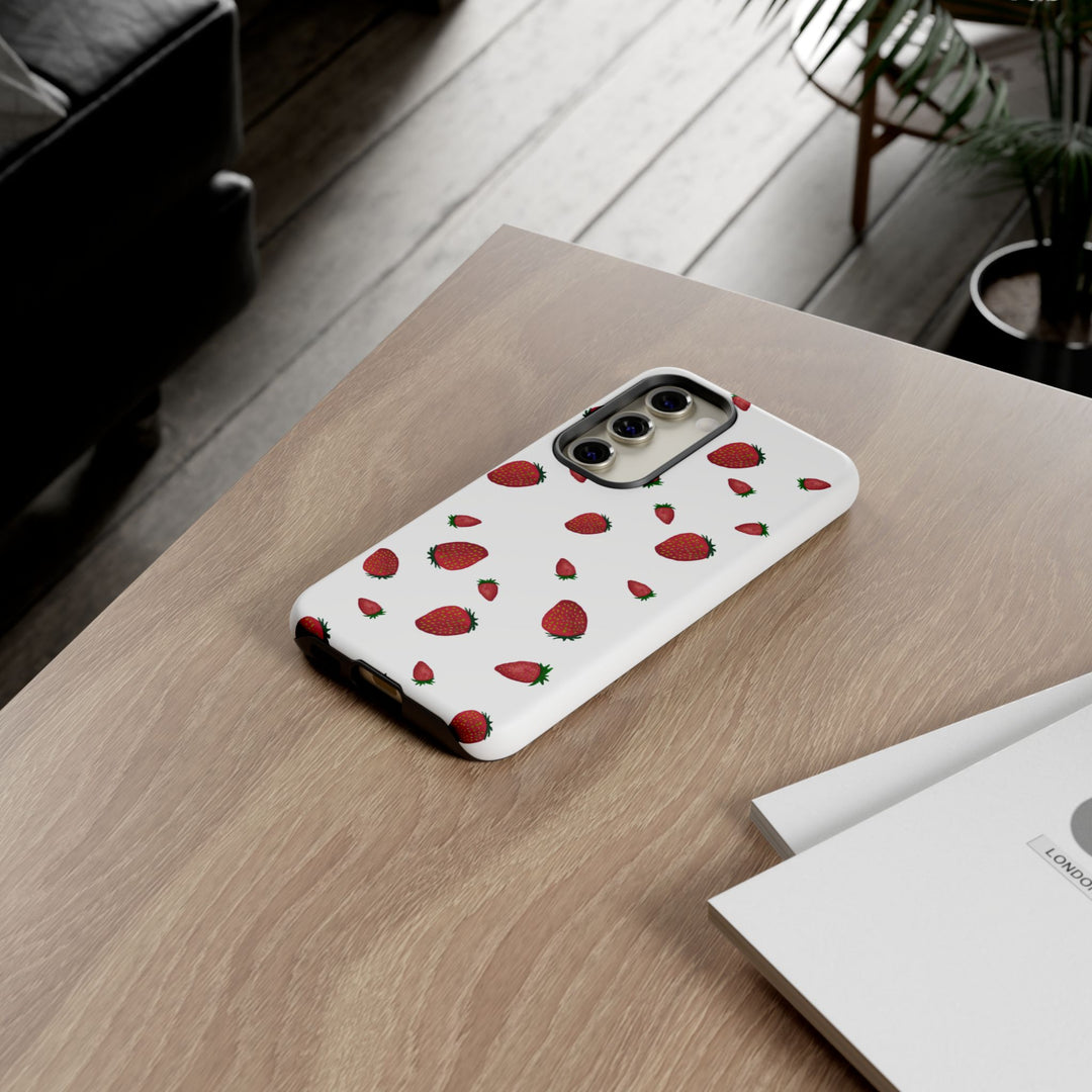 Strawberry Phone Case - Tough Cases, Cute Phone Cover, Berry Aesthetic, Gifts for Fruit Lovers, Summer Accessories - bzbuzzbee
