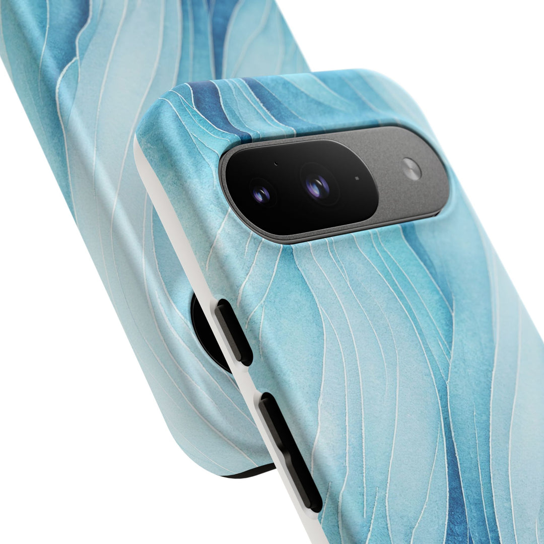 Abstract Waves Phone Case, Artistic Phone Cover, Ocean Vibe Case, Gift for Tech Lovers, Unique Mobile Accessories - bzbuzzbee