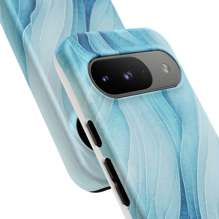 Abstract Waves Phone Case, Artistic Phone Cover, Ocean Vibe Case, Gift for Tech Lovers, Unique Mobile Accessories - bzbuzzbee