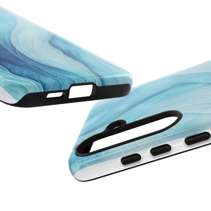 Abstract Waves Phone Case, Artistic Phone Cover, Ocean Vibe Case, Gift for Tech Lovers, Unique Mobile Accessories - bzbuzzbee