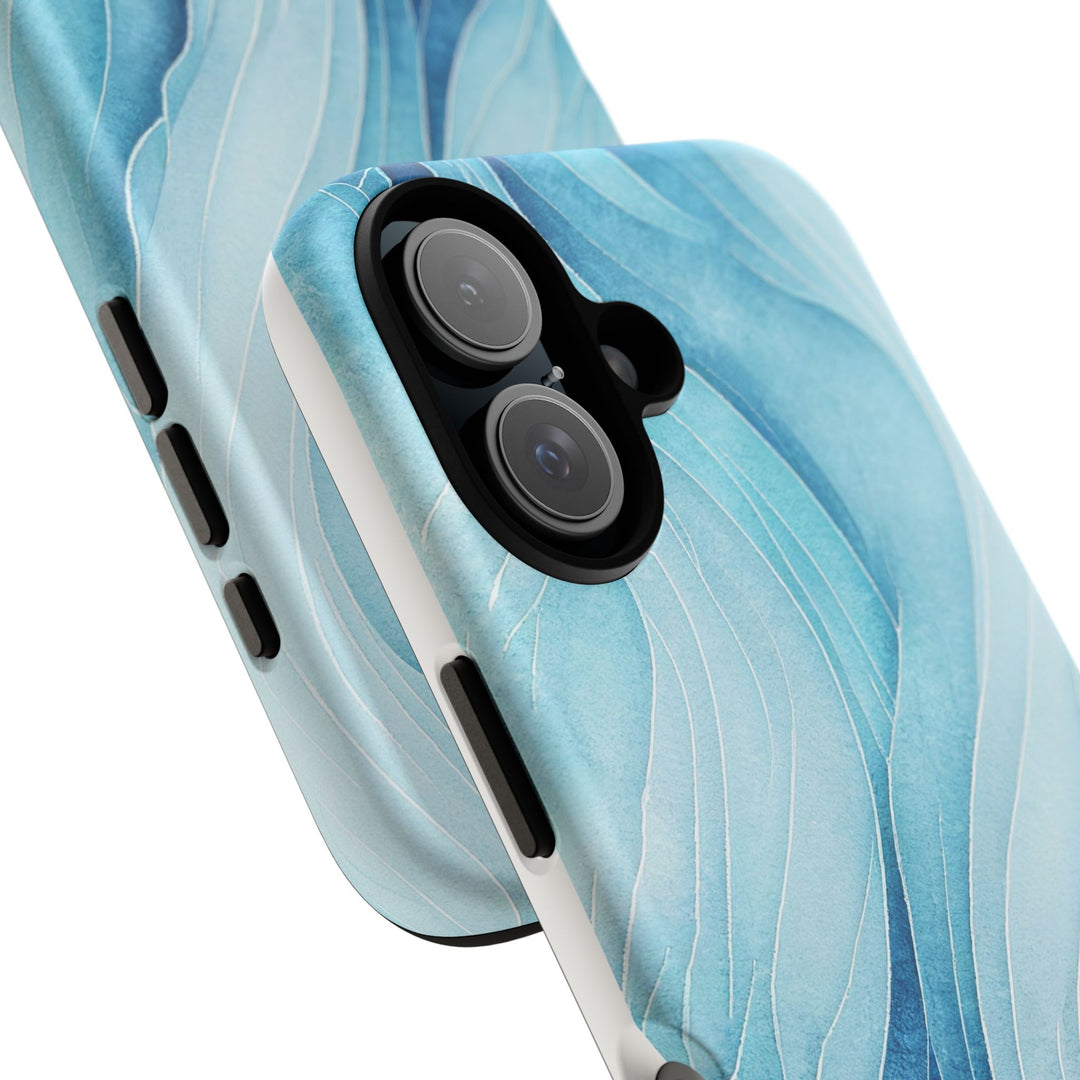 Abstract Waves Phone Case, Artistic Phone Cover, Ocean Vibe Case, Gift for Tech Lovers, Unique Mobile Accessories - bzbuzzbee