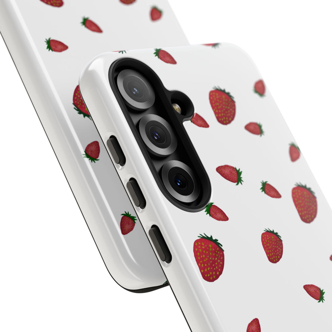 Strawberry Phone Case - Tough Cases, Cute Phone Cover, Berry Aesthetic, Gifts for Fruit Lovers, Summer Accessories - bzbuzzbee