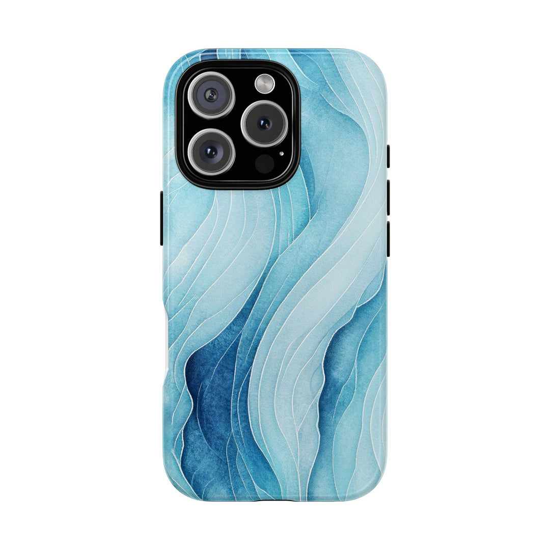 Abstract Waves Phone Case, Artistic Phone Cover, Ocean Vibe Case, Gift for Tech Lovers, Unique Mobile Accessories - bzbuzzbee