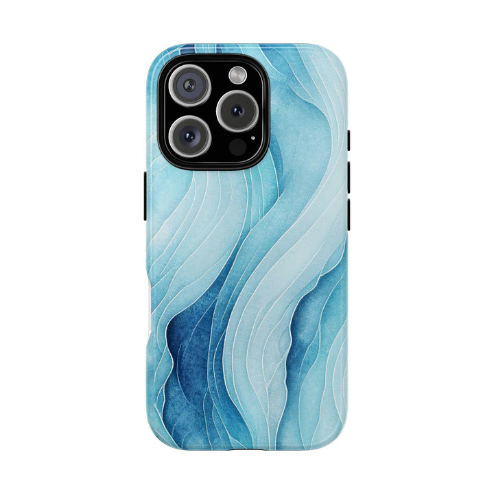 Abstract Waves Phone Case, Artistic Phone Cover, Ocean Vibe Case, Gift for Tech Lovers, Unique Mobile Accessories - bzbuzzbee