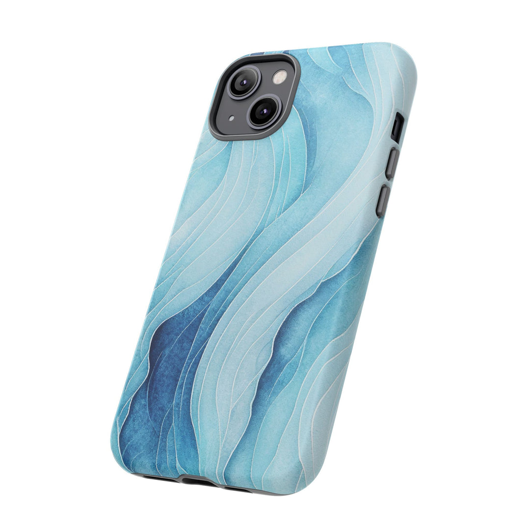 Abstract Waves Phone Case, Artistic Phone Cover, Ocean Vibe Case, Gift for Tech Lovers, Unique Mobile Accessories - bzbuzzbee