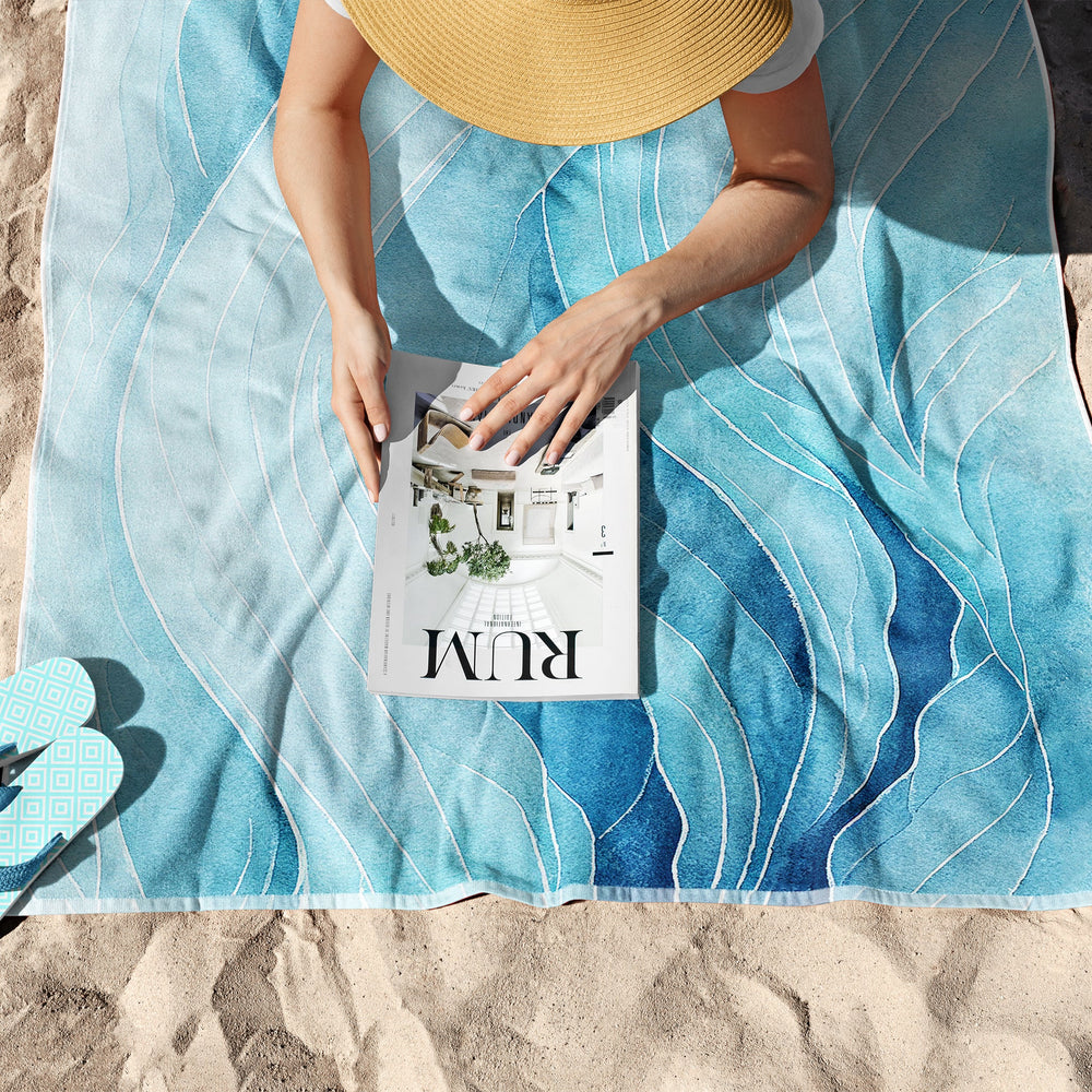 Ocean Waves Beach Towel - bzbuzzbee