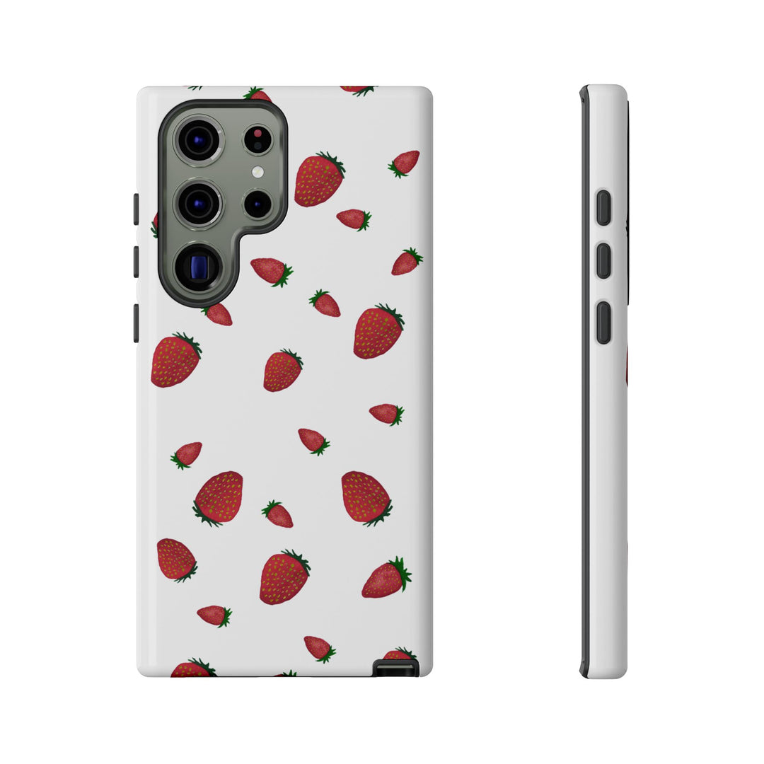 Strawberry Phone Case - Tough Cases, Cute Phone Cover, Berry Aesthetic, Gifts for Fruit Lovers, Summer Accessories - bzbuzzbee