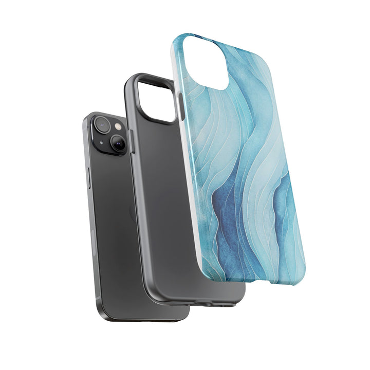 Abstract Waves Phone Case, Artistic Phone Cover, Ocean Vibe Case, Gift for Tech Lovers, Unique Mobile Accessories - bzbuzzbee
