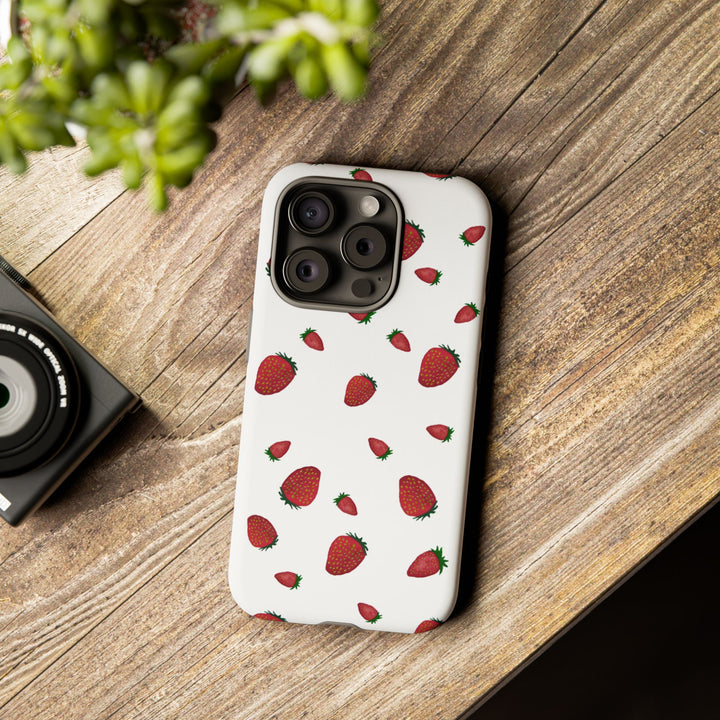 Strawberry Phone Case - Tough Cases, Cute Phone Cover, Berry Aesthetic, Gifts for Fruit Lovers, Summer Accessories - bzbuzzbee
