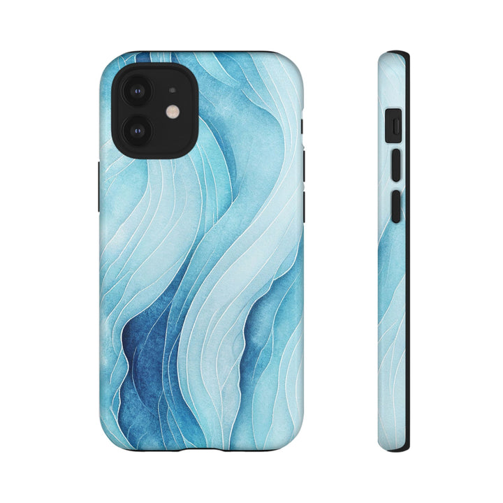 Abstract Waves Phone Case, Artistic Phone Cover, Ocean Vibe Case, Gift for Tech Lovers, Unique Mobile Accessories - bzbuzzbee