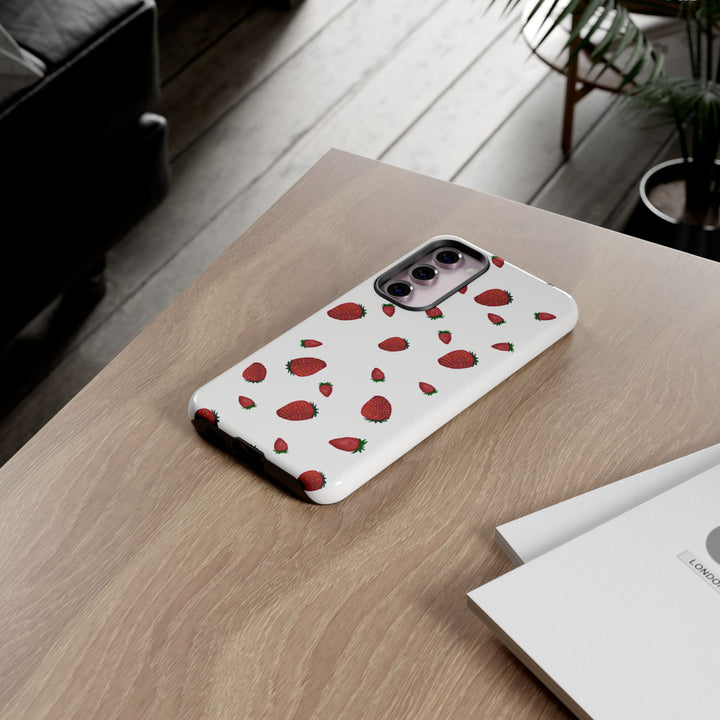 Strawberry Phone Case - Tough Cases, Cute Phone Cover, Berry Aesthetic, Gifts for Fruit Lovers, Summer Accessories - bzbuzzbee