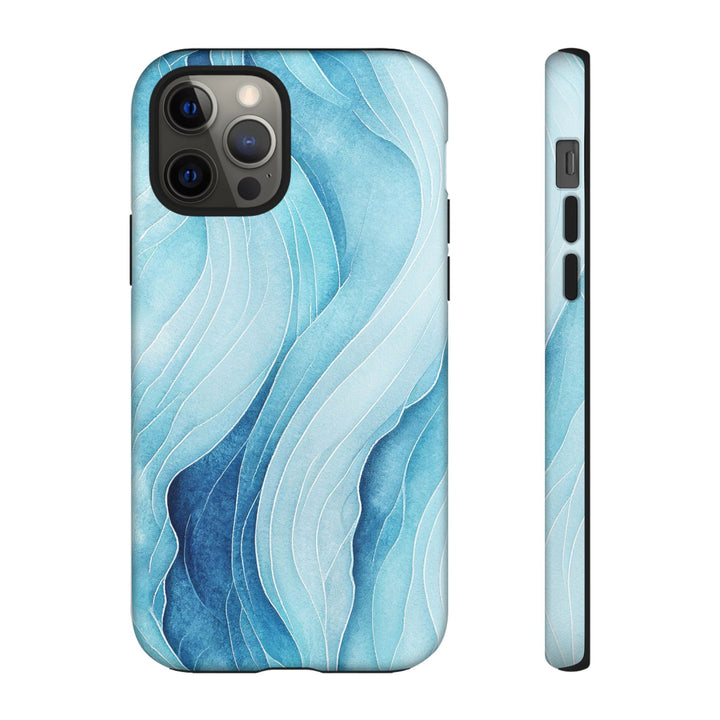 Abstract Waves Phone Case, Artistic Phone Cover, Ocean Vibe Case, Gift for Tech Lovers, Unique Mobile Accessories - bzbuzzbee