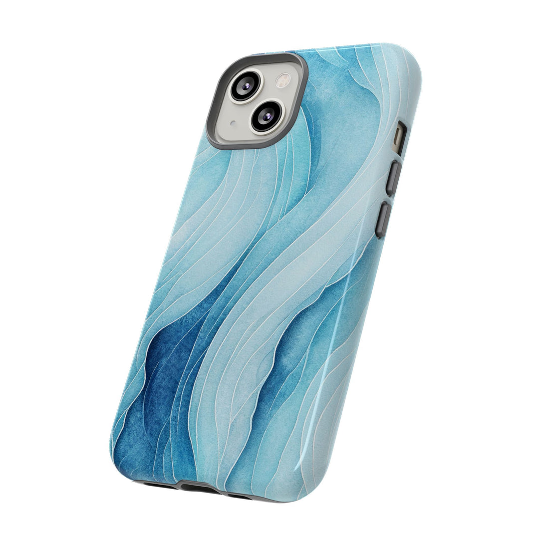 Abstract Waves Phone Case, Artistic Phone Cover, Ocean Vibe Case, Gift for Tech Lovers, Unique Mobile Accessories - bzbuzzbee
