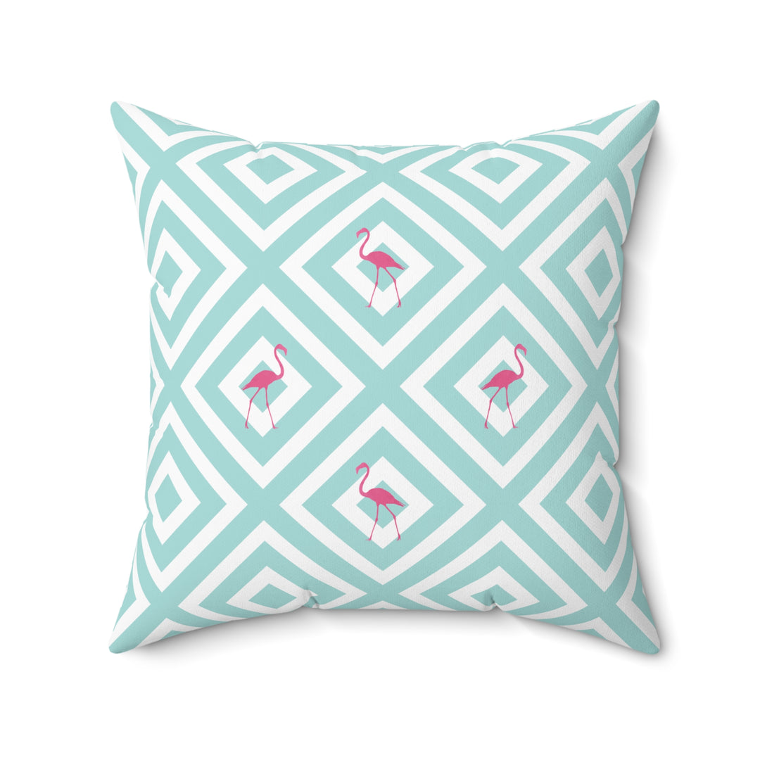 Flamingo Geometric Pillow - bzbuzzbee
