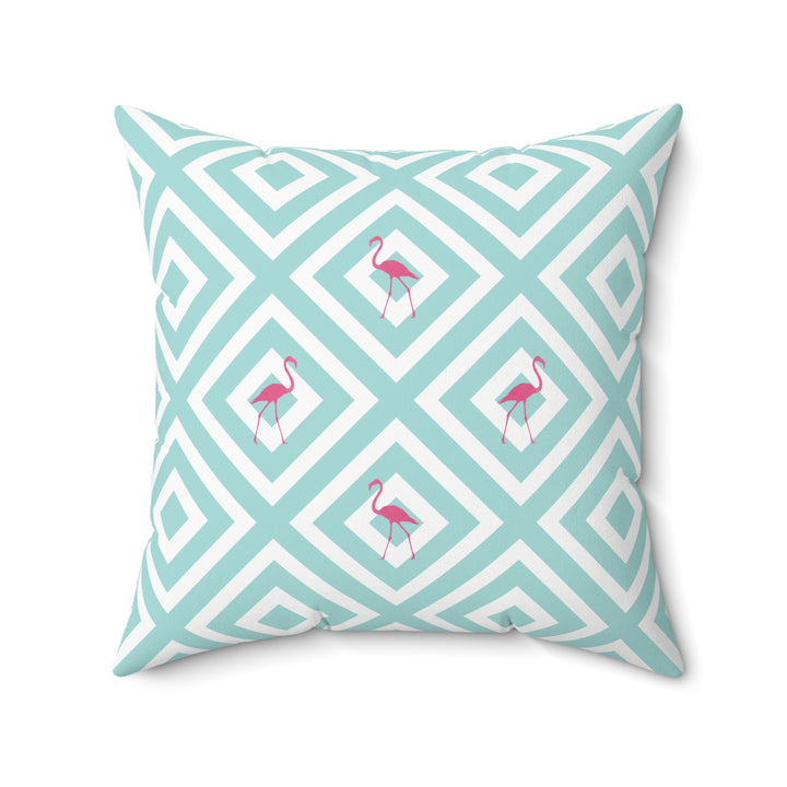 Flamingo Geometric Pillow - bzbuzzbee