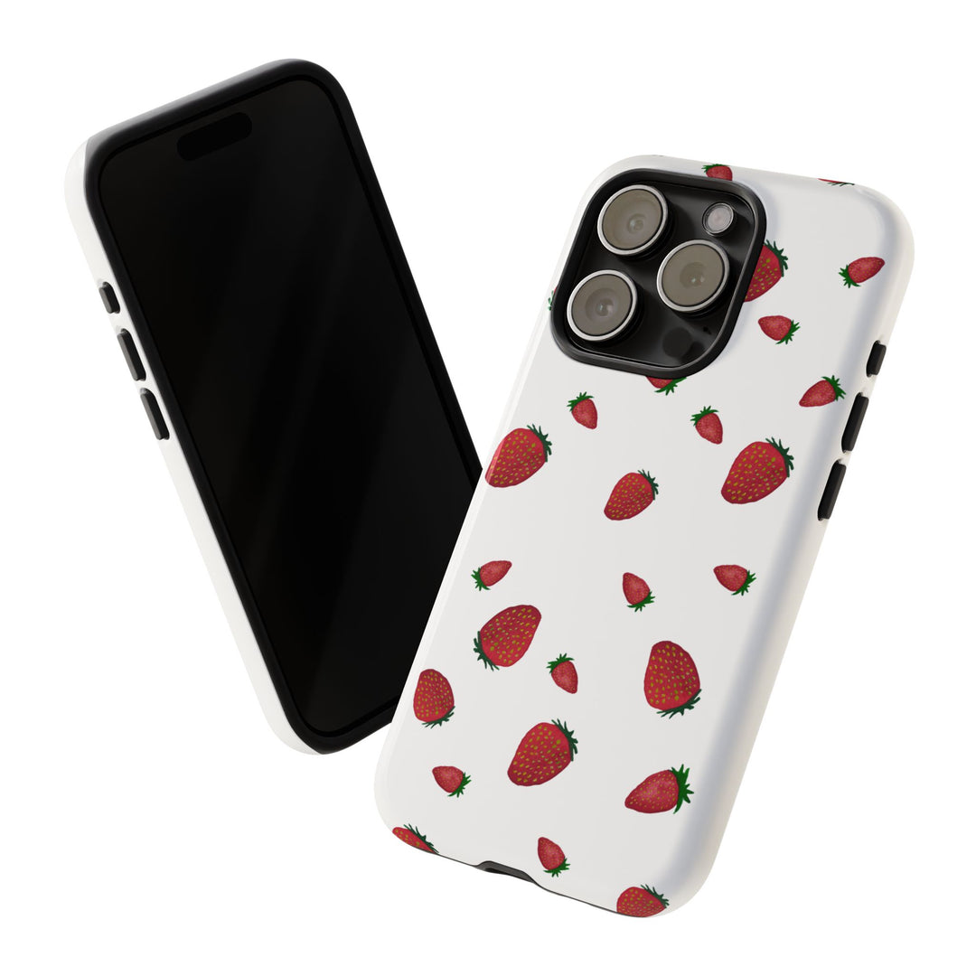 Strawberry Phone Case - Tough Cases, Cute Phone Cover, Berry Aesthetic, Gifts for Fruit Lovers, Summer Accessories - bzbuzzbee